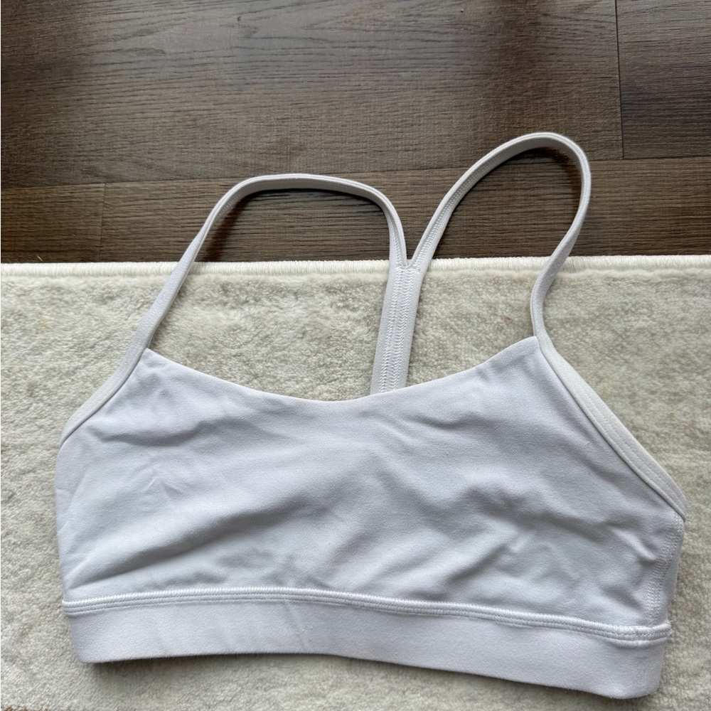 lululemon Flow Y White Sports Bra